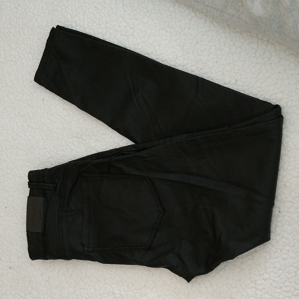 Stradivarius Faux Leather Skinny Jeans Size 6